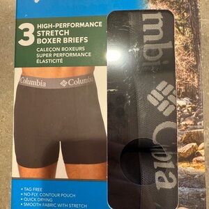 Columbia Men's Black Stretch Boxer Briefs Size Medium
